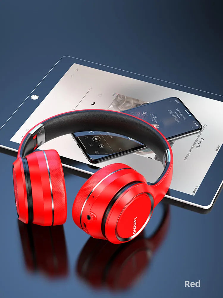 Lenovo HD200 Wireless Bluetooth Headphones,
 Foldable HIFI Stereo Noise Cancelling Headphones.