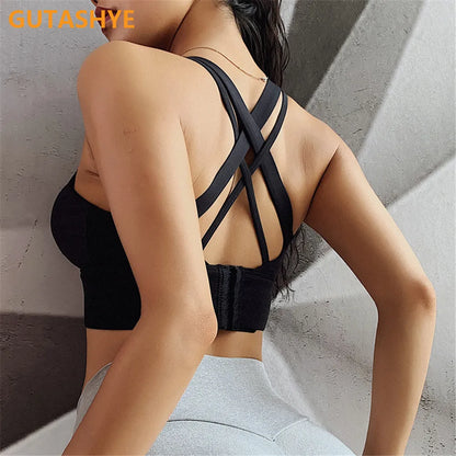 Push-up sports bra with back closure, suitable for high-impact workouts. Size s to 3XL