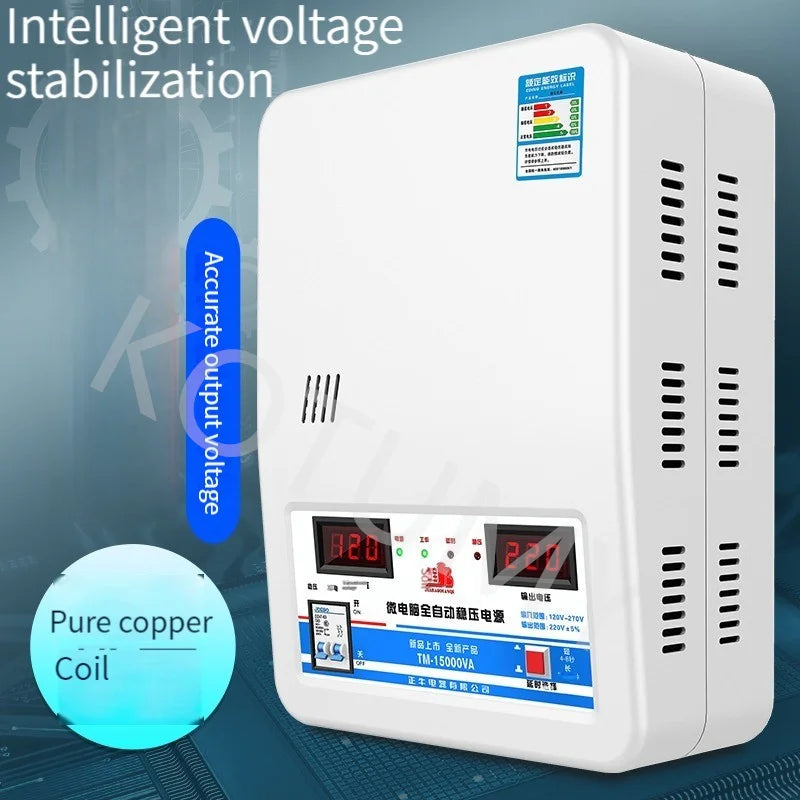 Estabilizador de voltaje 220v, para sistemas de hasta 20kw, con doble pantalla de entrada y salida, para sistemas en interruptor, o fuera de red, para eólica, solar, e híbrida.