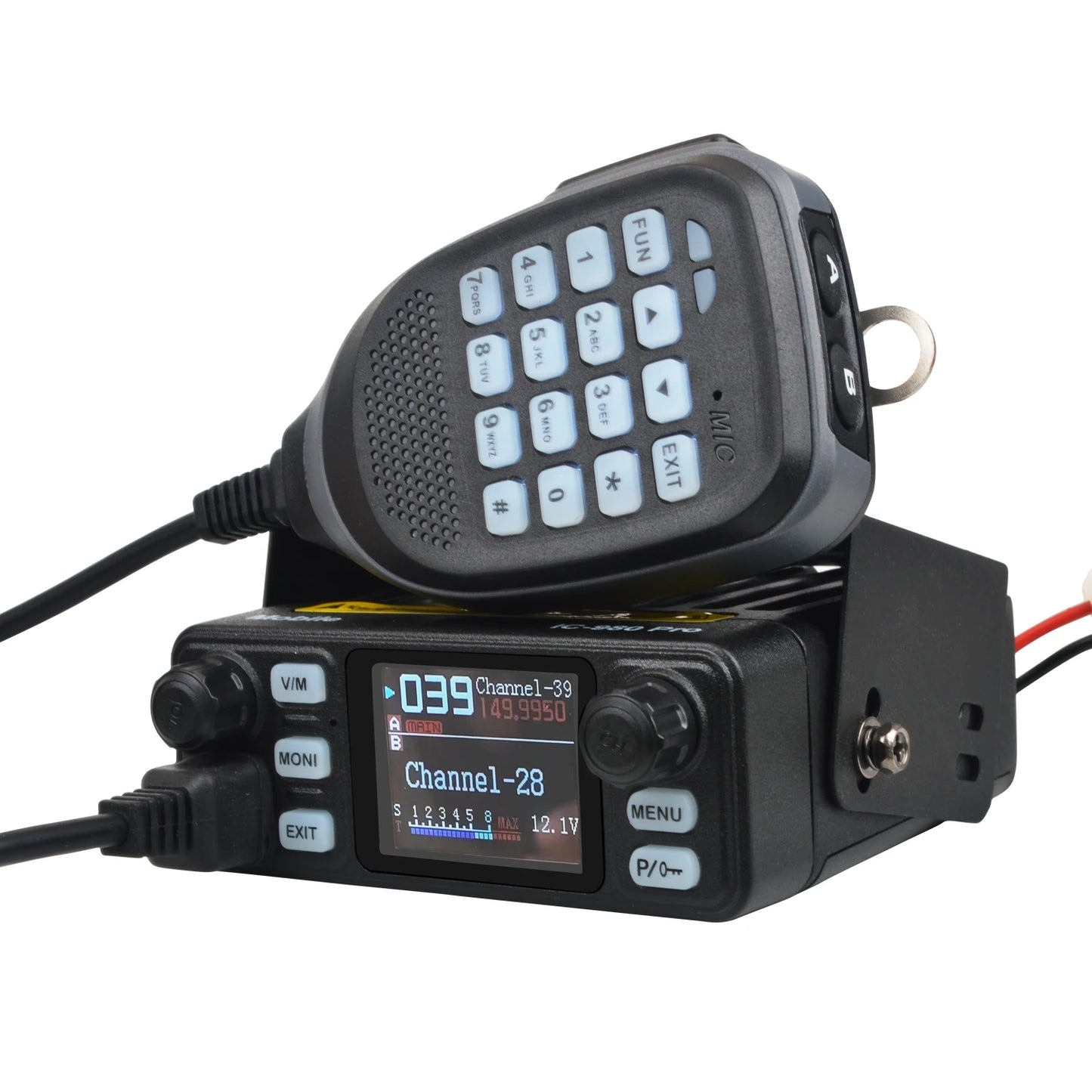 Walkie Talkie IC-980Pro VHF UHF Dual Band Dual Watch 25W 200Ch Reducción de ruido Mini FM Vox Scrambler Radio móvil