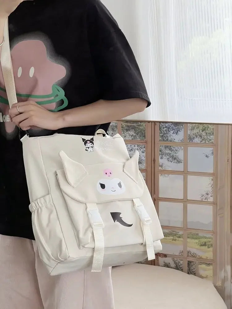 Cartoon Cute Kuromi Shoulder Bag, Waterproof, Great for Daily Life.