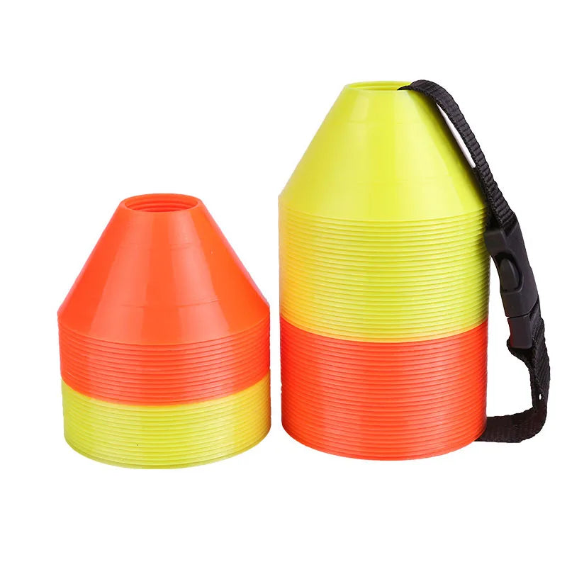 10pcs 8cm training cones plate cone sports accessories, ideal for children up to 12 years old, with tape.