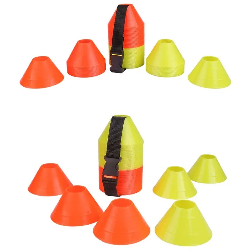 10pcs 8cm training cones plate cone sports accessories, ideal for children up to 12 years old, with tape.