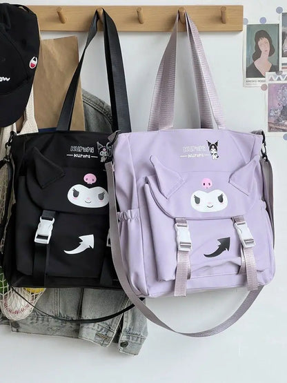 Cartoon Cute Kuromi Shoulder Bag, Waterproof, Great for Daily Life.