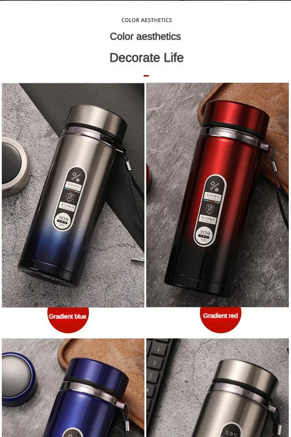 500ML-1 Liter Stainless Steel Thermal Bottle with LED Temperature Indicator.