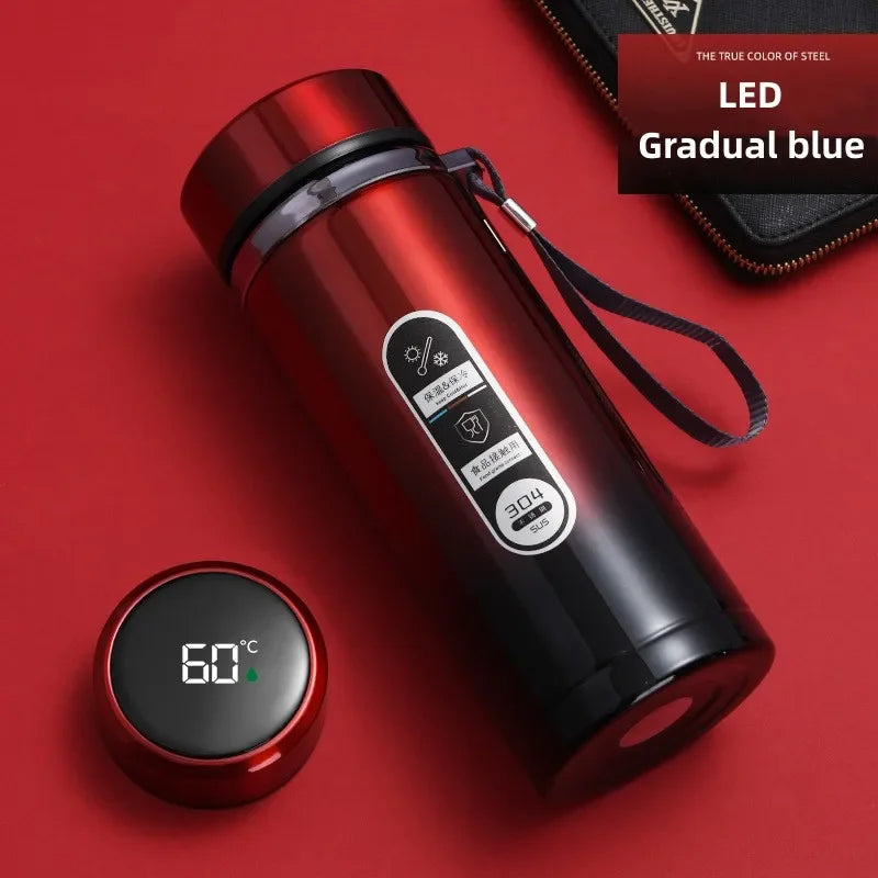 500ML-1 Liter Stainless Steel Thermal Bottle with LED Temperature Indicator.