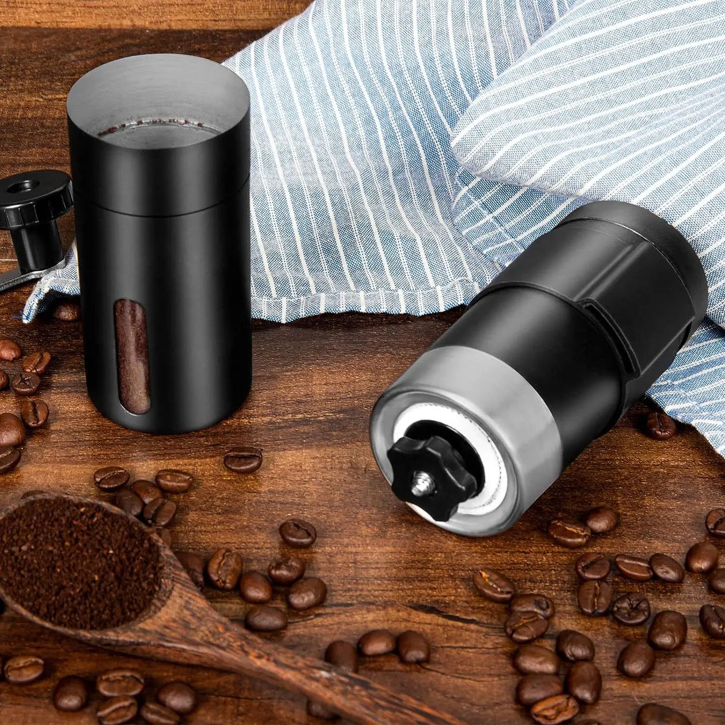 Stainless steel manual coffee grinder