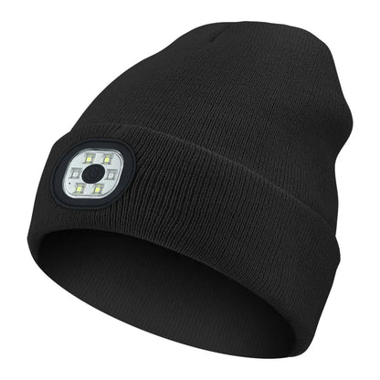 Gorro Luz frontal integrada de 4 LED, 3 tipos de brillo de luz. , otoño e invierno, ideal para pesca, camping, senderismo etc.
USB Recargable