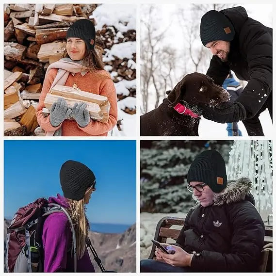 Gorro con auriculares inalámbricos Bluetooth 5.0 recargables. Unisex