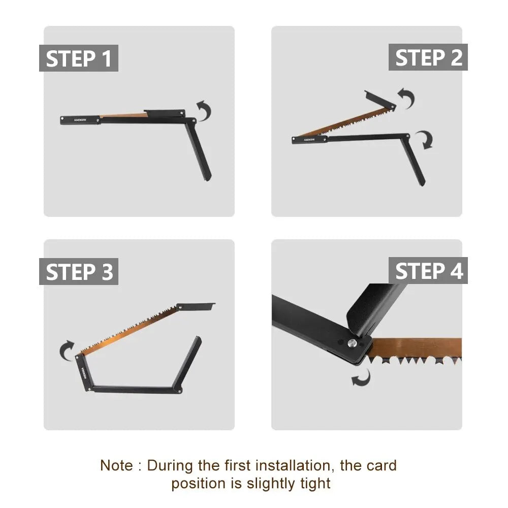 Sierra de manganeso plegable portátil de 32 cm con registro ideal para exteriores y ramas de madera