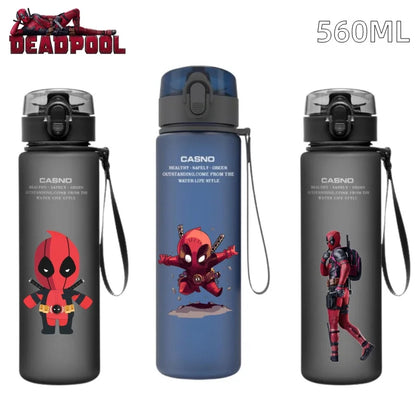 Botella de agua de Marvel Deadpool y Lobezno.