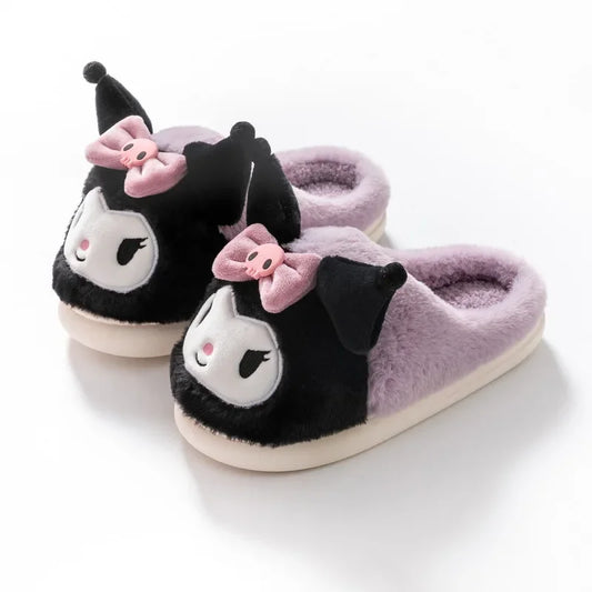 Pantuflas Kuromi, My Melody, de peluche, antideslizantes. Ideal para una cálida idea de regalo!!!