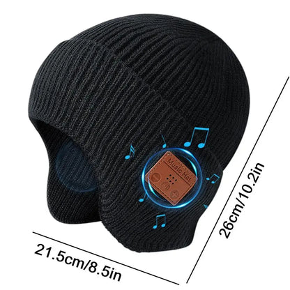 Gorro con auriculares inalámbricos Bluetooth 5.0 recargables. Unisex