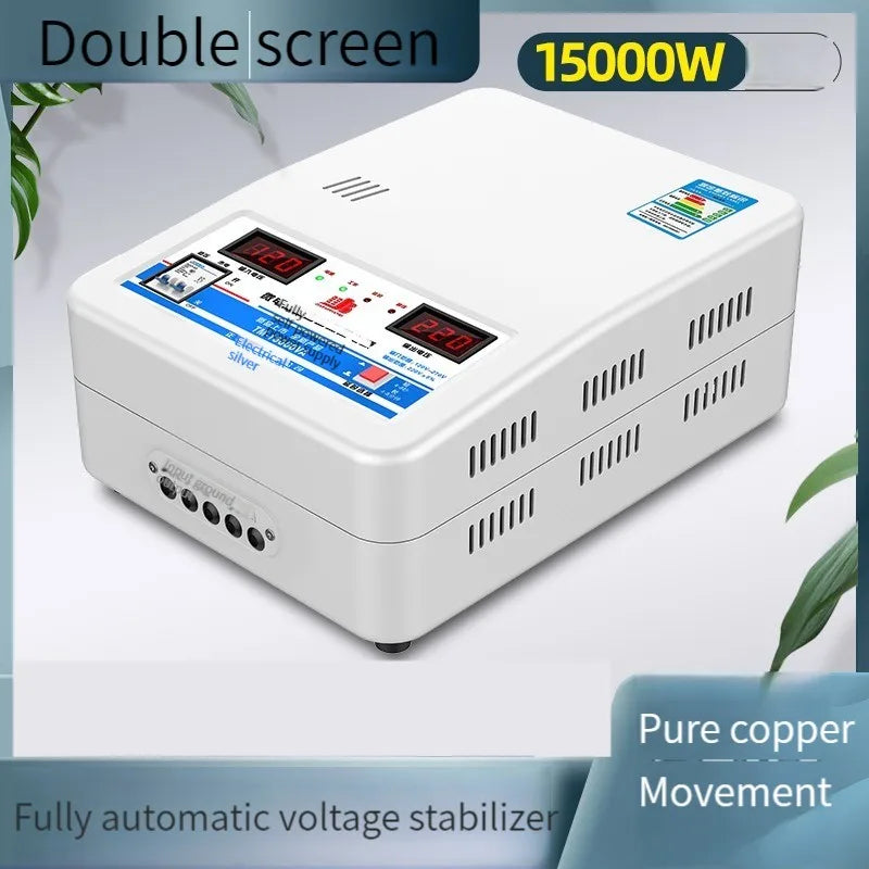 Estabilizador de voltaje 220v, para sistemas de hasta 20kw, con doble pantalla de entrada y salida, para sistemas en interruptor, o fuera de red, para eólica, solar, e híbrida.