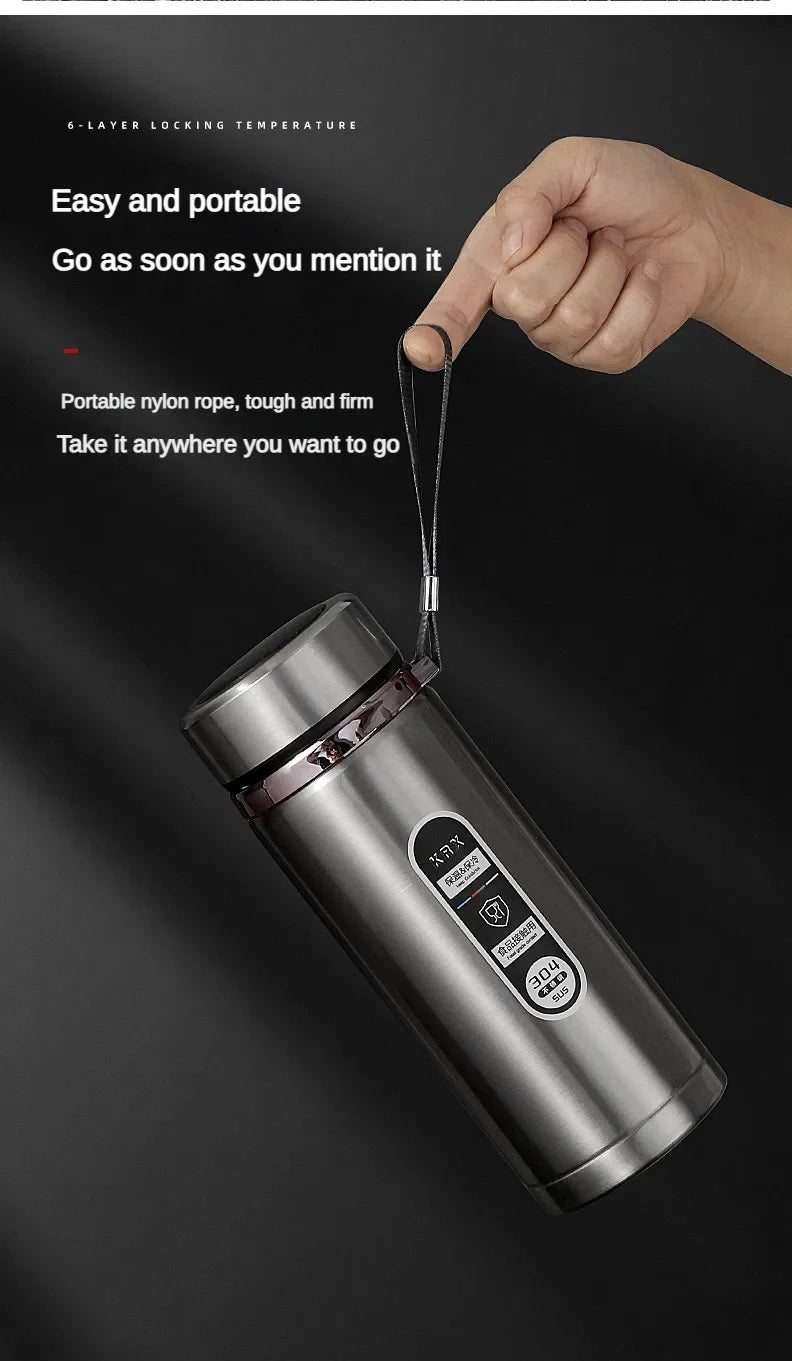 500ML-1 Liter Stainless Steel Thermal Bottle with LED Temperature Indicator.