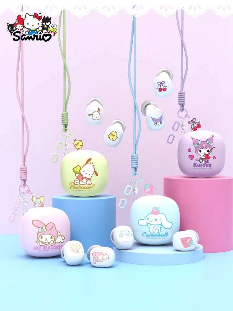 Cuffie wireless Sanrio Hello Kitty, cuffie Bluetooth, Kuromi, My Melody, Cinnamoroll, con riduzione del rumore.