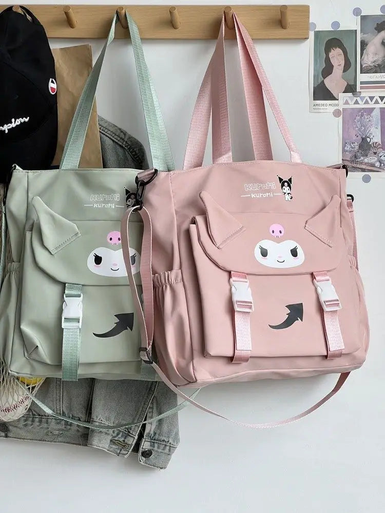 Cartoon Cute Kuromi Shoulder Bag, Waterproof, Great for Daily Life.