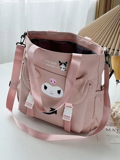 Cartoon Cute Kuromi Shoulder Bag, Waterproof, Great for Daily Life.