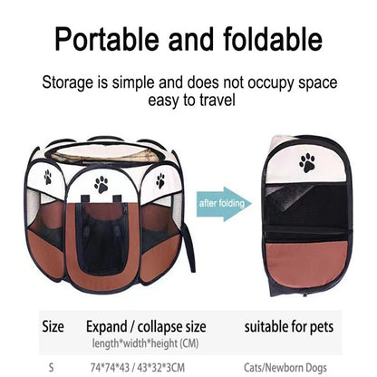 Tenda per gatti pieghevole portatile Casa per gatti Tenda da viaggio pieghevole portatile per animali domestici Gabbia per cani/gatti Facile da usare Recinzioni per cani/gatti di grandi dimensioni