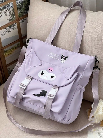 Cartoon Cute Kuromi Shoulder Bag, Waterproof, Great for Daily Life.