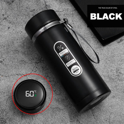 500ML-1 Liter Stainless Steel Thermal Bottle with LED Temperature Indicator.