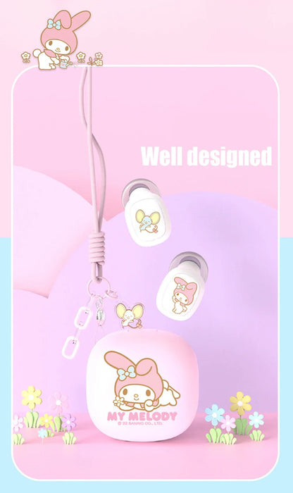 Cuffie wireless Sanrio Hello Kitty, cuffie Bluetooth, Kuromi, My Melody, Cinnamoroll, con riduzione del rumore.