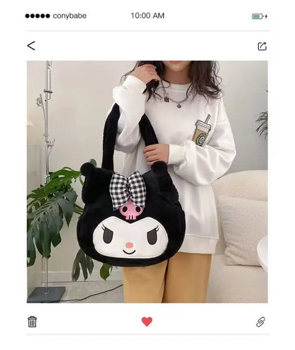 Sanrio Plush Bag, Cartoon Kuromi Melody, Great Gift Idea.