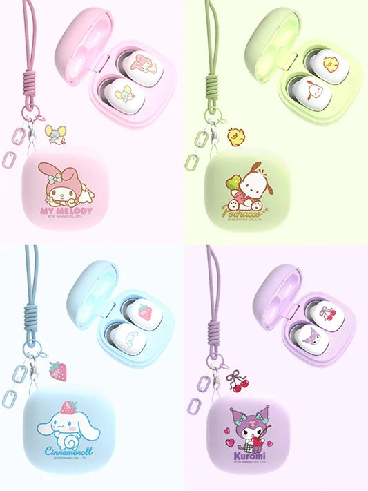 Cuffie wireless Sanrio Hello Kitty, cuffie Bluetooth, Kuromi, My Melody, Cinnamoroll, con riduzione del rumore.