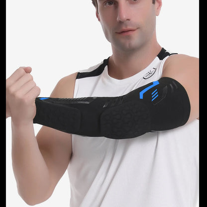 Padded sports arm protection, compression on elbows. Sizes from L to XXL