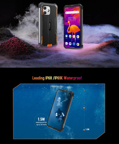 Rugged Smartphone Blackview BV8900  sistema operativo Android 13, 2.4K Display,16GB+ 256GB memoria, con processore Helio P90, con Thermal By FLIR®