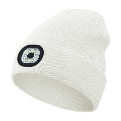 Gorro Luz frontal integrada de 4 LED, 3 tipos de brillo de luz. , otoño e invierno, ideal para pesca, camping, senderismo etc.
USB Recargable