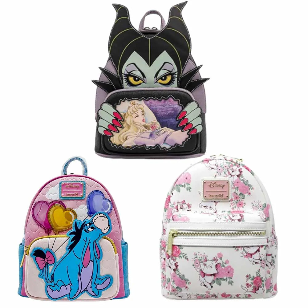 Mini backpack with classic Disney characters, Maleficent, Aristocats, Coco Etc.