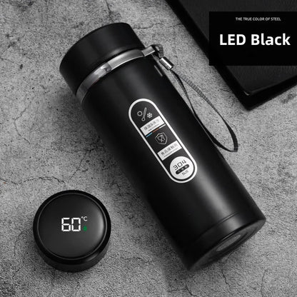 500ML-1 Liter Stainless Steel Thermal Bottle with LED Temperature Indicator.