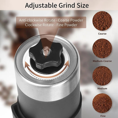 Stainless steel manual coffee grinder