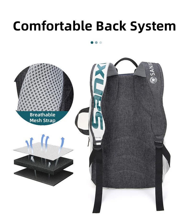 Borsa pieghevole per racchette da paddle, squash, badminton e tennis.