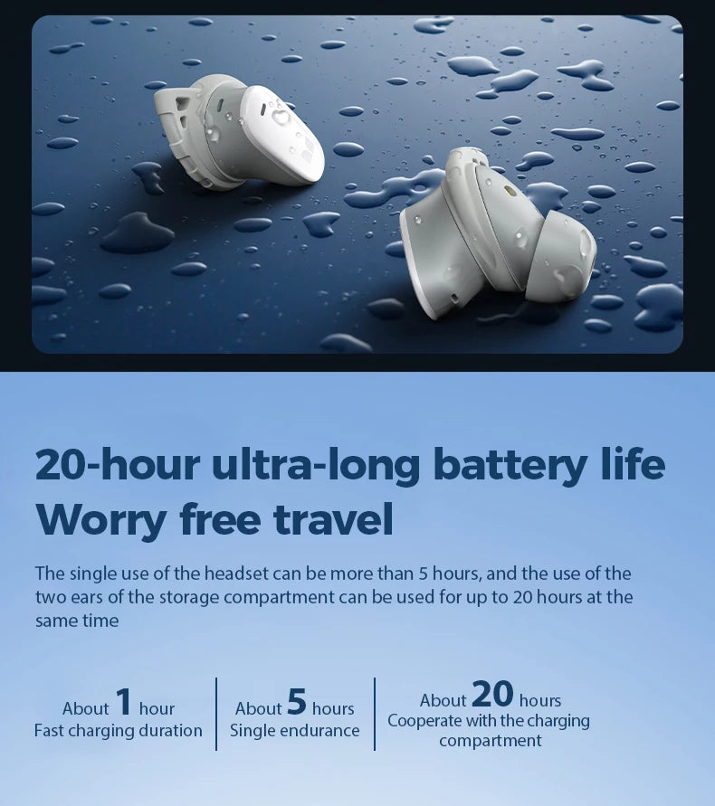 Monster Earbuds N-LITE 206 Cuffie Bluetooth 5.4, cuffie sportive wireless con microfono, controllo touch, cancellazione del rumore, impermeabili.