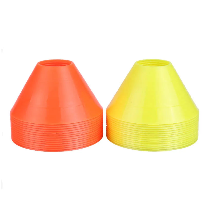 10pcs 8cm training cones plate cone sports accessories, ideal for children up to 12 years old, with tape.