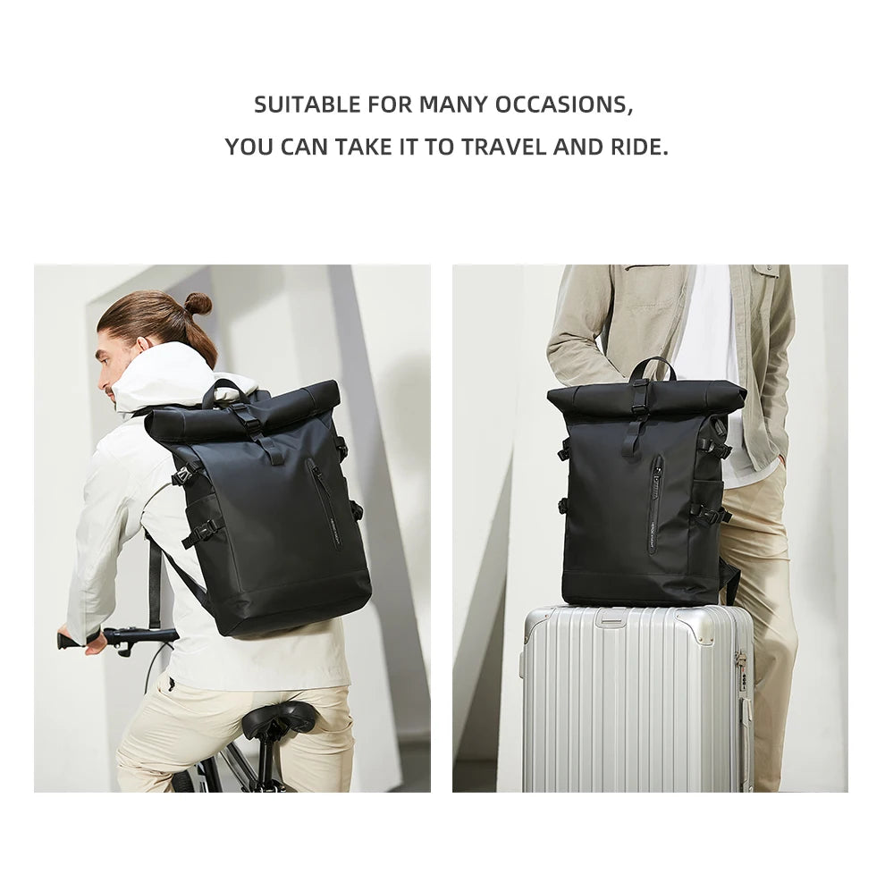 Waterproof and expandable travel backpack,