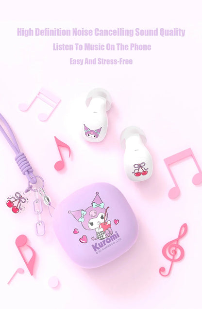 Cuffie wireless Sanrio Hello Kitty, cuffie Bluetooth, Kuromi, My Melody, Cinnamoroll, con riduzione del rumore.