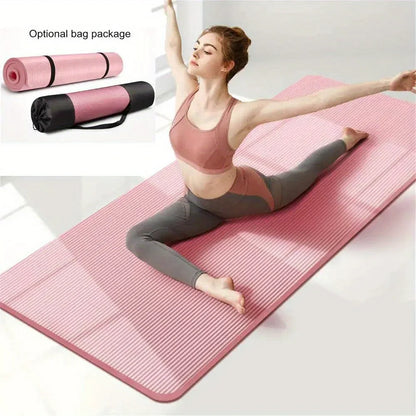 Soft and non-slip yoga mat, 10 mm thick, suitable for gymnastics, exercise, pilates. washable