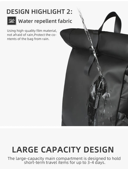 Waterproof and expandable travel backpack,