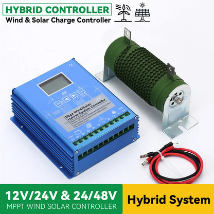 3000W 6000W MPPT Charge Controller Solar & Wind Hybrid System 12v 24v 48v Auto Regulator Home Use Solar panel Windmill Generator